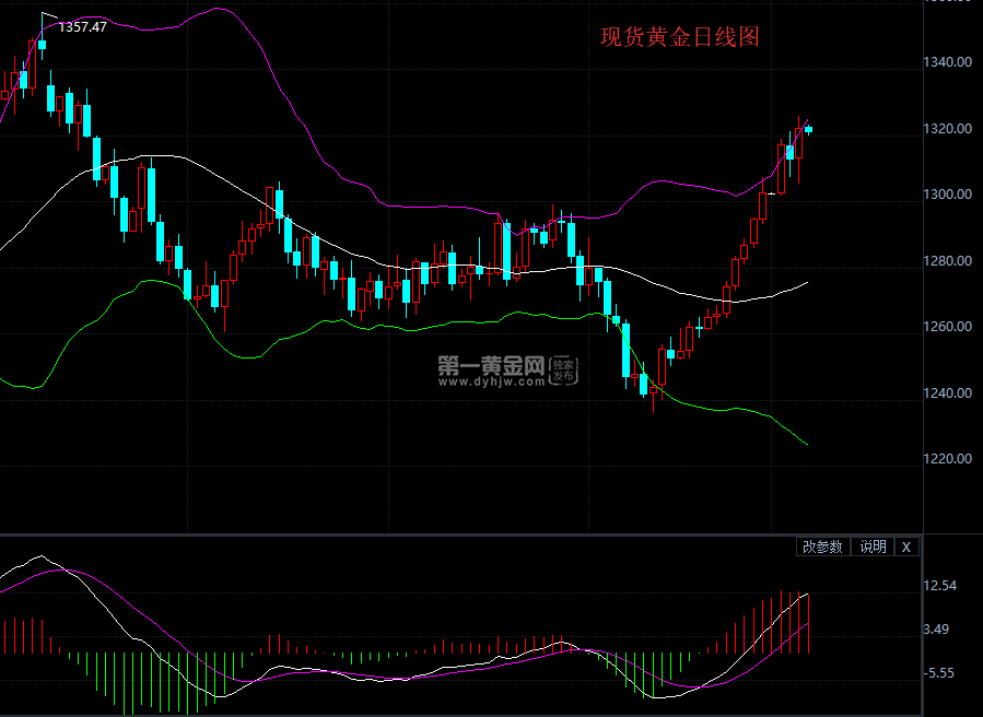 现货黄金日线图