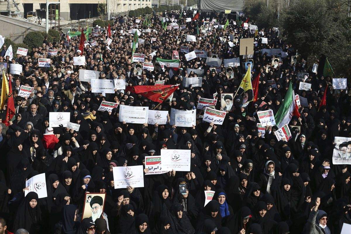 伊朗反政府示威现场